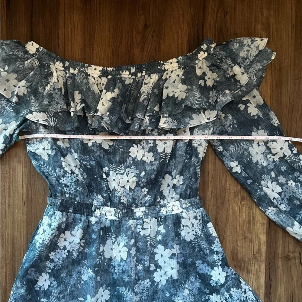 Michael Kors Bare Shoulder Ruffle Mini Dress - Picture 5 of 7